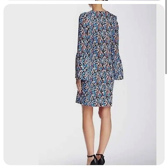 Charles Henry Bell Sleeve Mini Dress Womens Small Bohemian Retro Preppy Classic - Picture 2 of 9